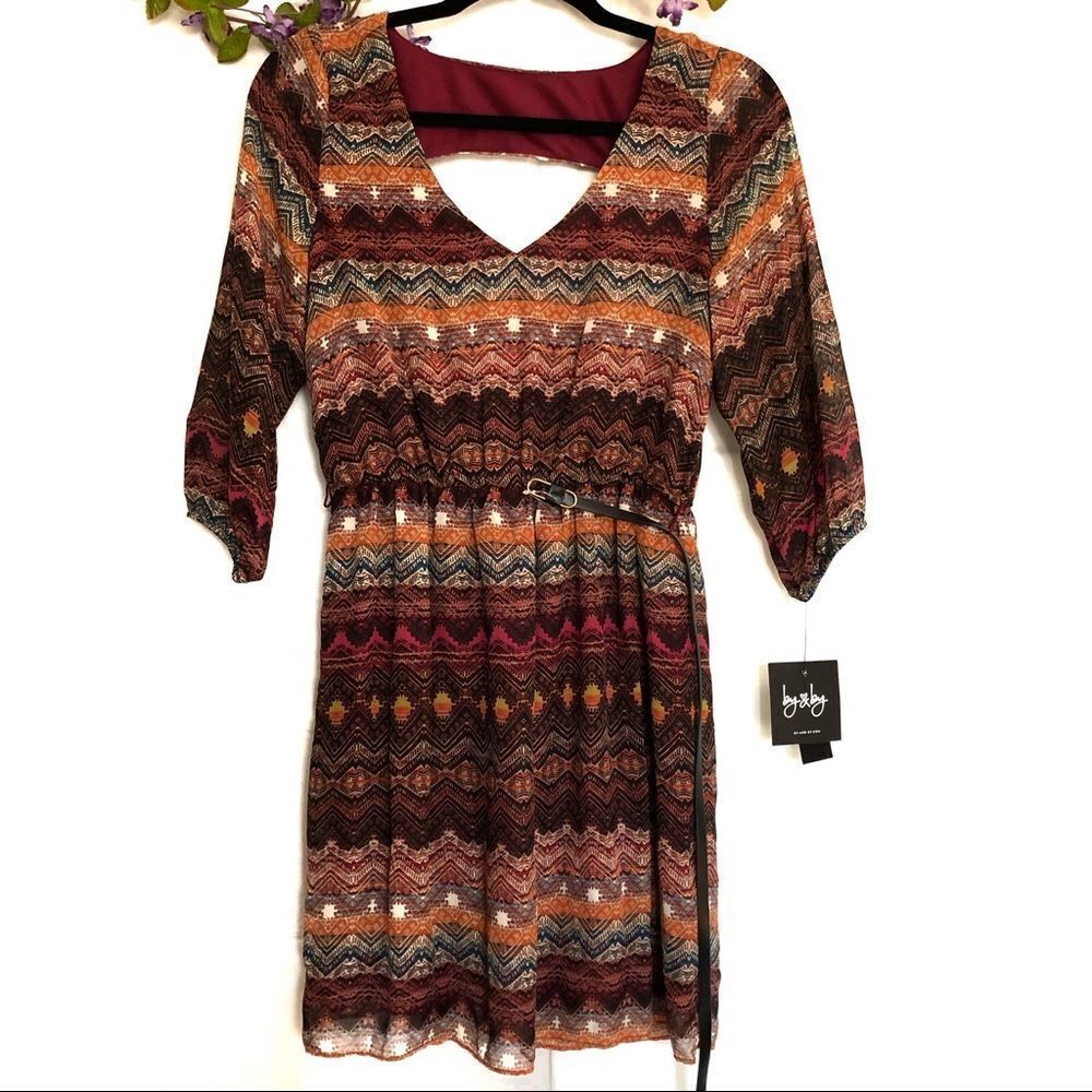 By&By-Juniors Sleeveless Fit & Flare Dress